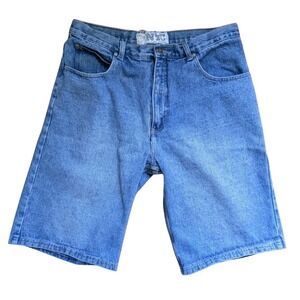 NYC Brand Mens Denim Jean Shorts Size 36 Ramie Cotton Blend Y2K Streetwear